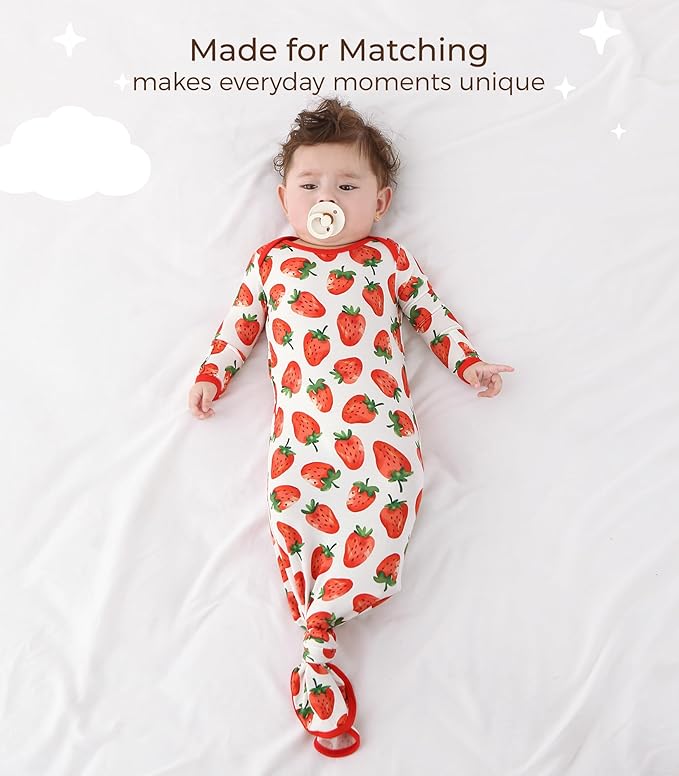 Baby Sleeper Gown Viscose from Bamboo Newborn Nightgowns Unisex Long Sleeve Sleep Sack