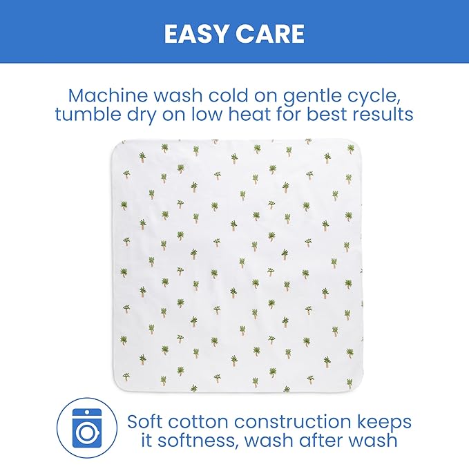 Delta Children 100% Cotton Flannel Baby Receiving Blankets for Girls and Boys – 30x30 Inches (Pack of 4), Safari Friends