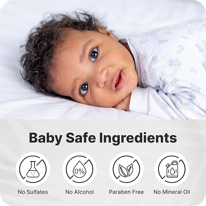 Coconut Essentials Coconut Baby Oil - Natural & Organic Moisturizer, Hair Oil for Cradle Cap Treatment, Newborn Sensitive Skin, Eczema & Psoriasis Relief, Unscented, Sunflower & GrapeSeed 4 floz