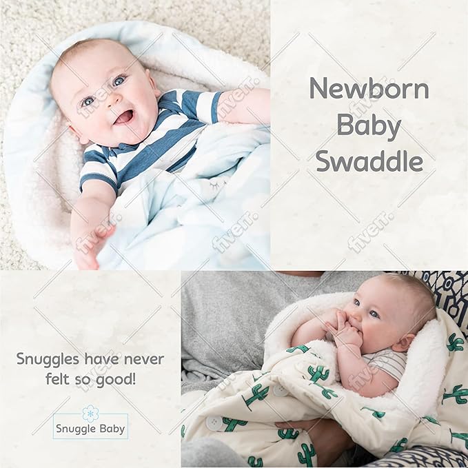 The Swaddle Blanket - Green Cactus - Sleep Swaddle Blankets For Baby Boy & Girl - Infant Sleep Sack 0-3 Months - Newborn Wrap - Newborn Essentials For Baby