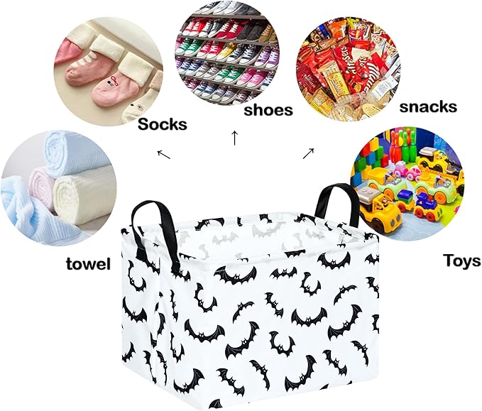 Ghost Happy Halloween Kids Gift Shelf Storage Basket Organizer Box Clothes Laundry Hamper Toys Nursery Basket Baby Laundry Basket with Handles