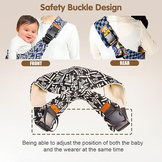 Baby Sling Carrier,Toddler Carrier, 2025 New Baby Sling,Portable and Lightweight Sling,Non-Slip Hip Seat Carrying 10-30lbs(Blue)