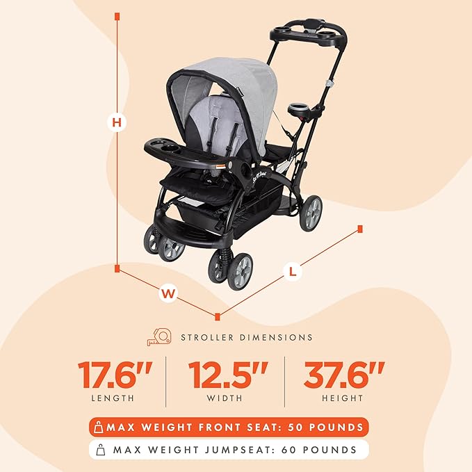 Baby Trend Sit N' Stand® Ultra Stroller, Morning Mist