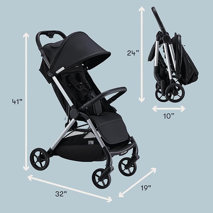 Colugo The One Stroller - Lightweight Easy Fold Compact Toddler and Baby Stroller for Travel, Large Storage Basket, One Hand Fold, Includes Raincover, Bumper Bar, Cupholder (Knockout Pink)