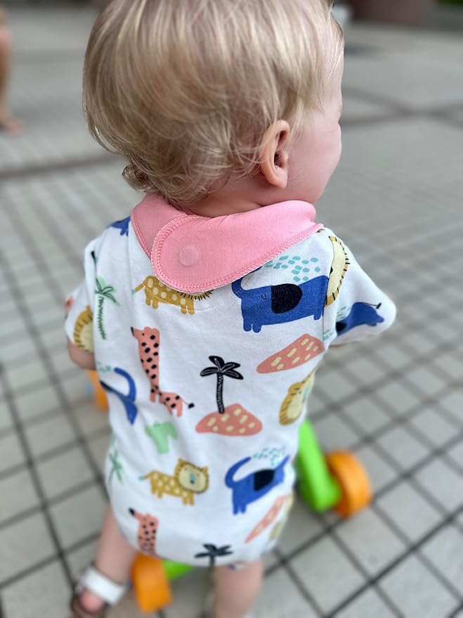 Blue Wren Magnetic Bandana Drool Bibs 5-pack - Magnetic Closure Baby Bibs - Safe, Easy, Chic Teething Bib