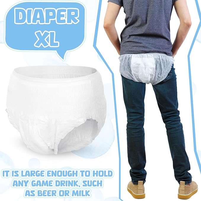 Hushee 6 Sets Funny Plastic Bottle Chug Baby Shower Games Diaper Baby Shower Game Gender Reveal Race Gifts Decoration for Adults Boys Girls (Blue)