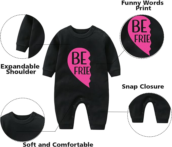 YSCULBUTOL Baby Twins Bodysuit Born Together Friends Forever Newborn Clothes Unisex Twin Outfits With Hat