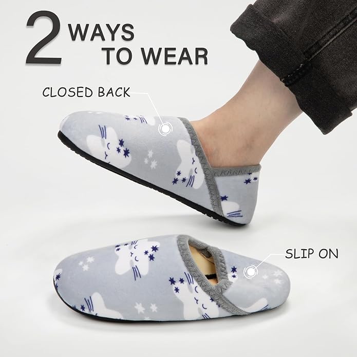 ATHMILE House Slippers for Women Men Indoor Barefoot Slippers Socks Furry Slip on House Shoes Cozy Comfy for Home Bedroom Travel Yoga