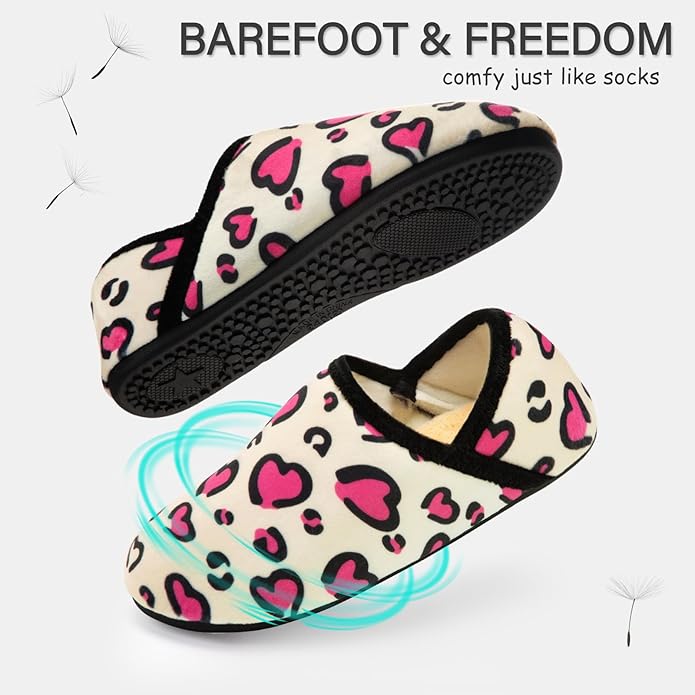 ATHMILE House Slippers for Women Men Indoor Barefoot Slippers Socks Furry Slip on House Shoes Cozy Comfy for Home Bedroom Travel Yoga