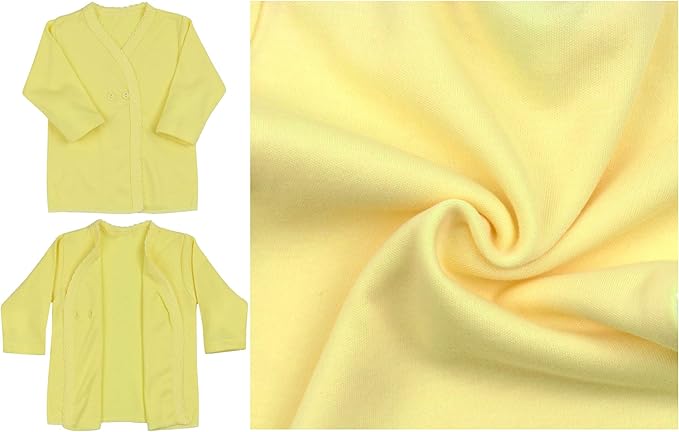 ToBeInStyle Babies' 4 Pack Relaxed Fit Short or Long Sleeve Button Up Kimono Tee Swaddle Shirt
