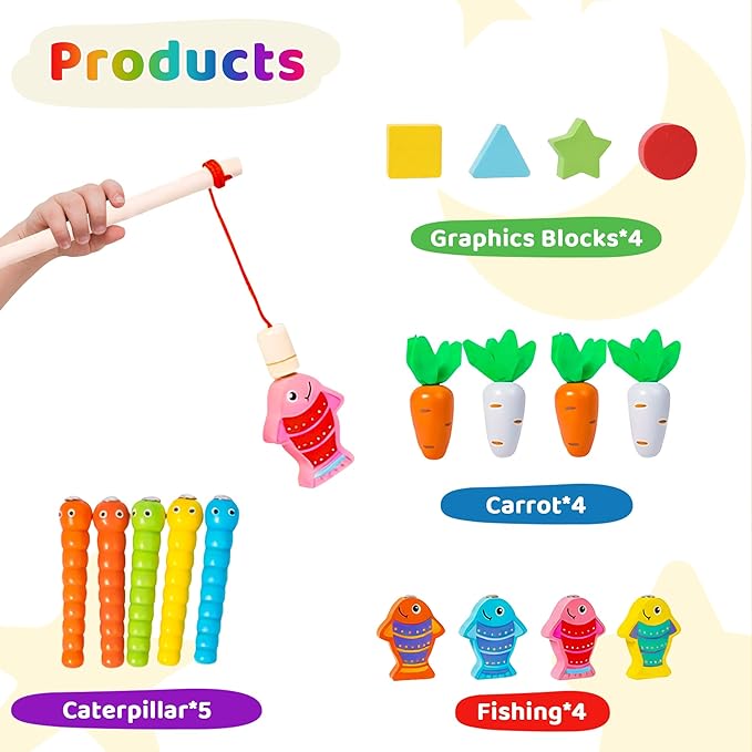 Montessori Baby Wooden Tissue Box Christmas Toy 6-in-1 Sensory Tissue Box Toy for Babies 6-12 Months Developmental Toys for Babies, Christmas Gift for 6-12 Months