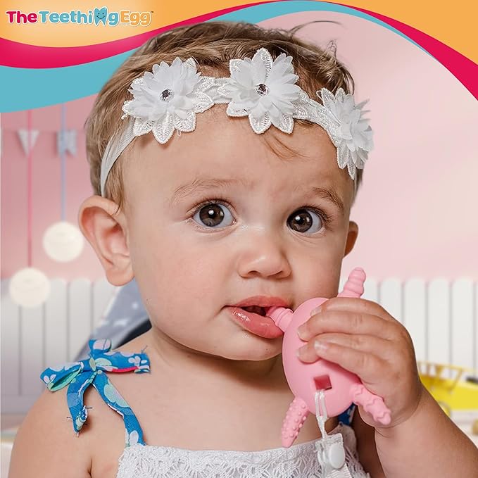 The Official Molar Magician Baby Teether - Freezable Molar Teething Toy for Baby, Infant & Toddler - Made in The USA - Sensory Toy 3-12, up to 18 Months, Pink