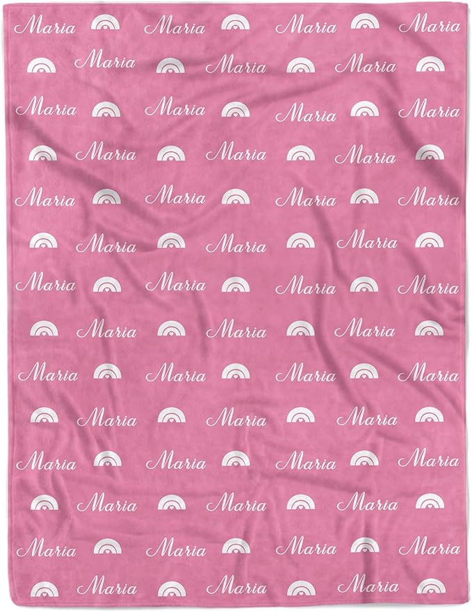 Personalized Baby Blanket for Girl Custom Name Blanket for Girl Newborn New Mom Customized Gifts for Baby Shower Christmas Birthday