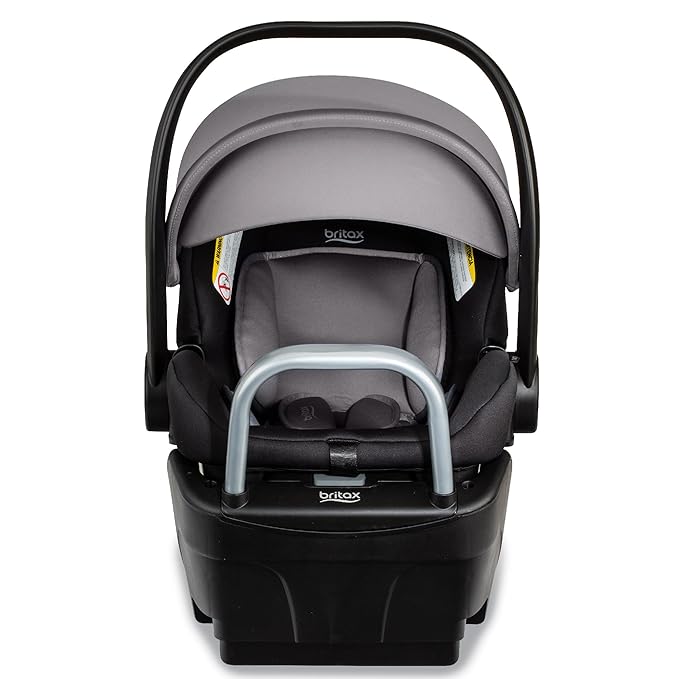 Britax Willow S Infant Car Seat with Alpine Base, ClickTight Technology, Rear Facing Car Seat with RightSize System, Graphite Onyx
