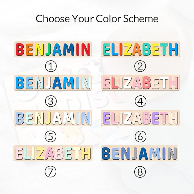 Baby Name Puzzle Personalized,1 Year Old Boy Birthday Gift,Personalized Gifts for Kids,Preschool Puzzles for Kids Ages 3-5,Birthday Gifts for 1 Year Old Baby Girl