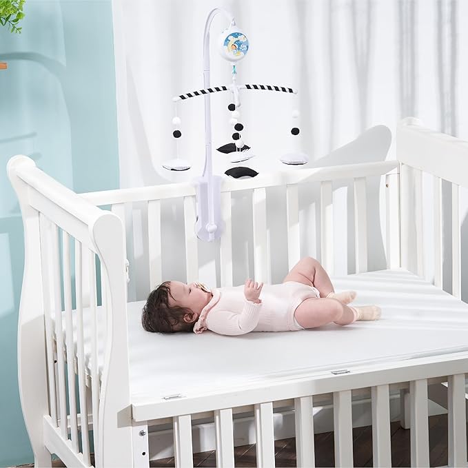 EVERLOVE Montessori Mobile Baby for Crib (TINITIGIES) - Black and White Mobile Give Visual Stimulation to Engage Your Newborn - Baby Crib Mobile for Boys & Girls - Baby Mobile for Crib