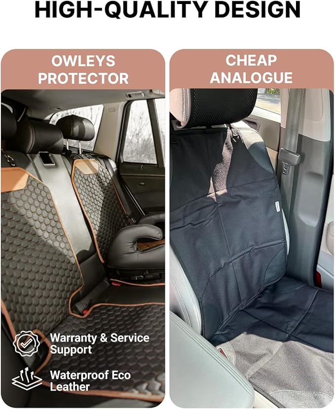 Premium Leather Car Seat Protector for Child Car Seat Cover from Dirt Scratches - Infant Car Seat Protector for Back Seat/Front Booster Seat Protector Under Baby Car Seat Waterproof 1pc Hexy