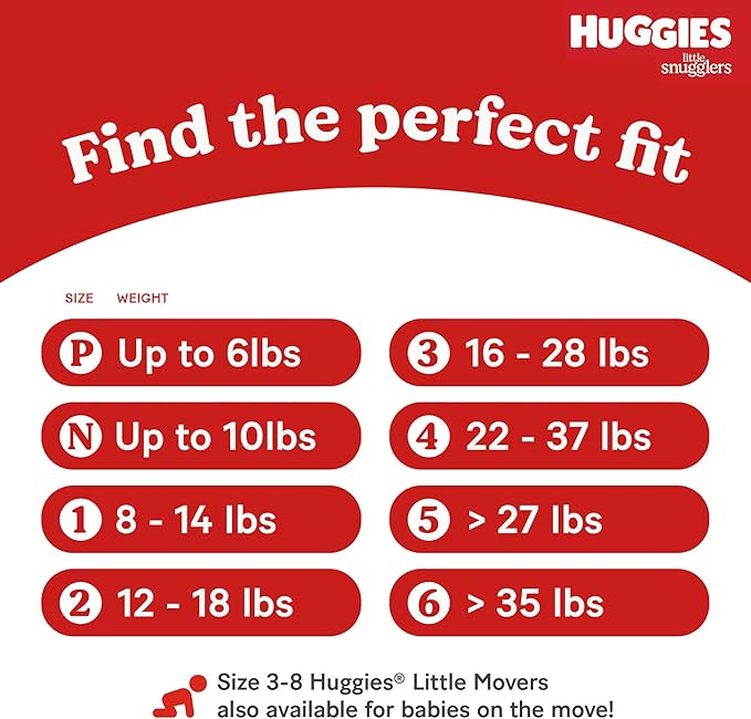 Huggies Size 2 Diapers, Little Snugglers Baby Diapers, Size 2 (12-18 lbs), 186 Count (3 Packs of 62), Packaging May Vary