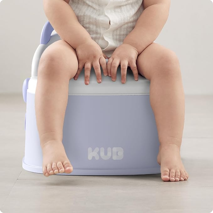 KÜB 3-in-1 Potty Training Toilet (Chair, Seat, Step Stool) - 9 CM Splash Guard, One-Click Assembly, Easy to Clean - Versatile Toddler Potty Trainer for Boy Girl - Purple