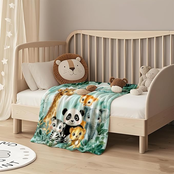 Ship Next Day, Personalized Baby Blanket for Boys Girls - Printed in USA, Custom Baby Blanket with Name Super Soft Plush Flannel, Easter Christmas Brithday Gifts for Baby Shower Kids Toddlers Newborn