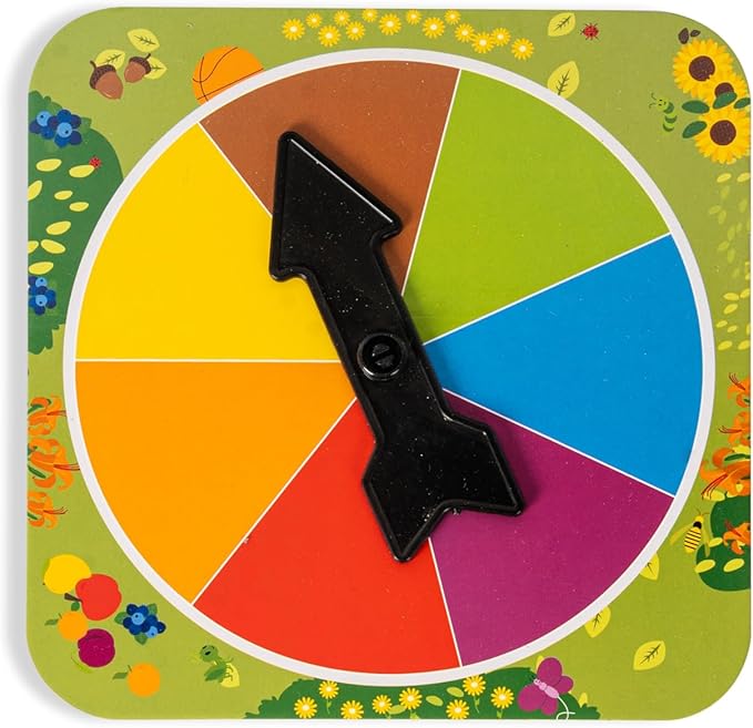 Cottage of Colours Flash Cards for Toddlers, Educational Montessori Toys, Preschool Classroom Must Haves with a Color Wheel Spinner, Explore Fruits, Vegetables, Bugs Birthday Gifts for Kids 2,3,4 Yrs