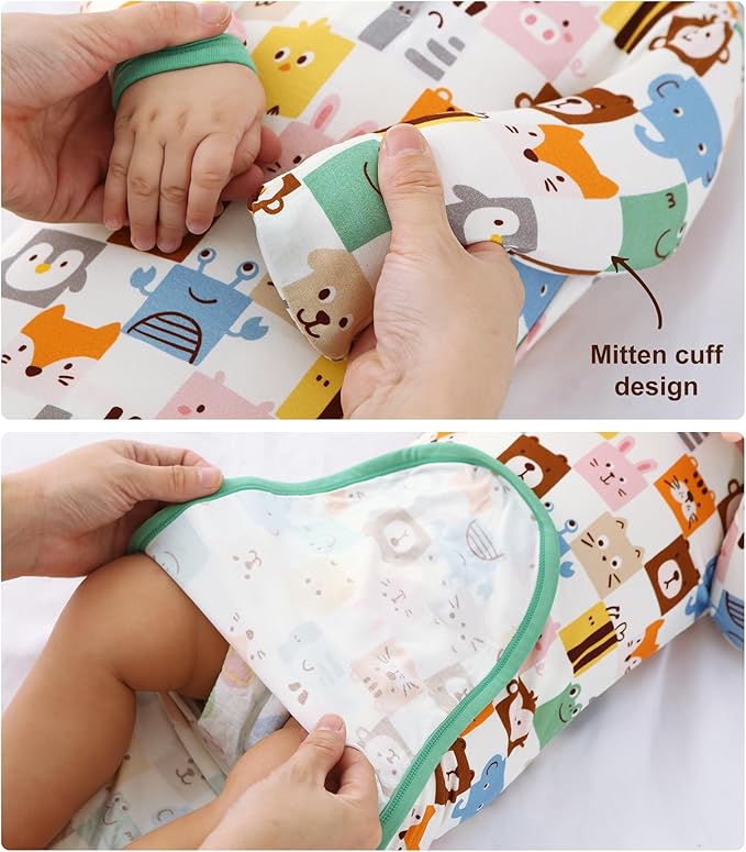 Baby Sleeper Gown Viscose from Bamboo Newborn Nightgowns Unisex Long Sleeve Sleep Sack