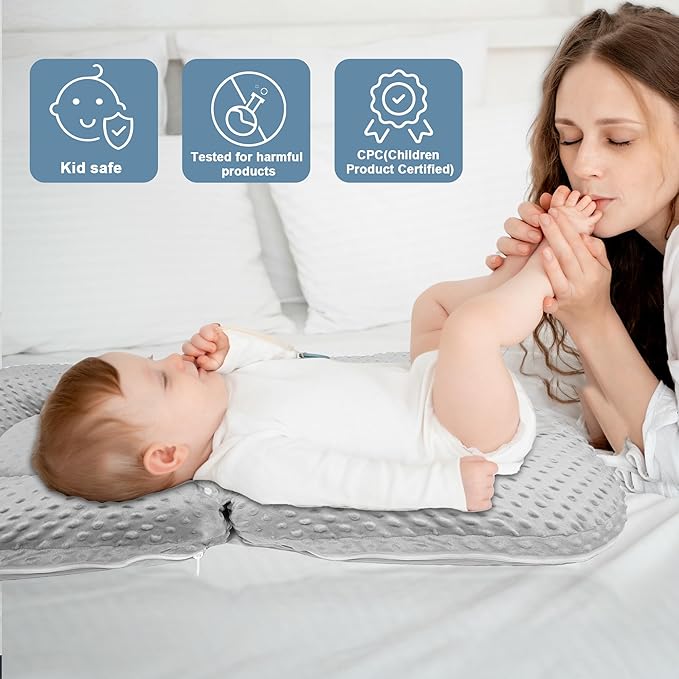 Baby Lounger - 3-in-1 Infant Lounger for Newborn 0-24 Months, Portable Foldable Infant Lounger Breathable & Soft Newborn Lounger for Home Travel