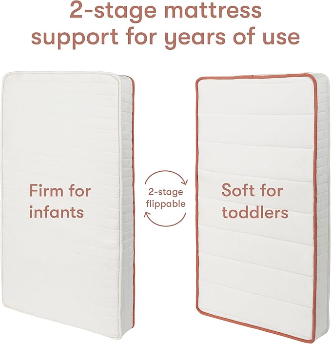 babyletto Avocado Baby Crib Mattress - GOTS, Made Safe, GREENGUARD Gold Certified - Dual Sided Infant & Toddler Mattress - Flippable & Breathable - 52 x 28.25 x 5.5 Inches for Standard Size Crib