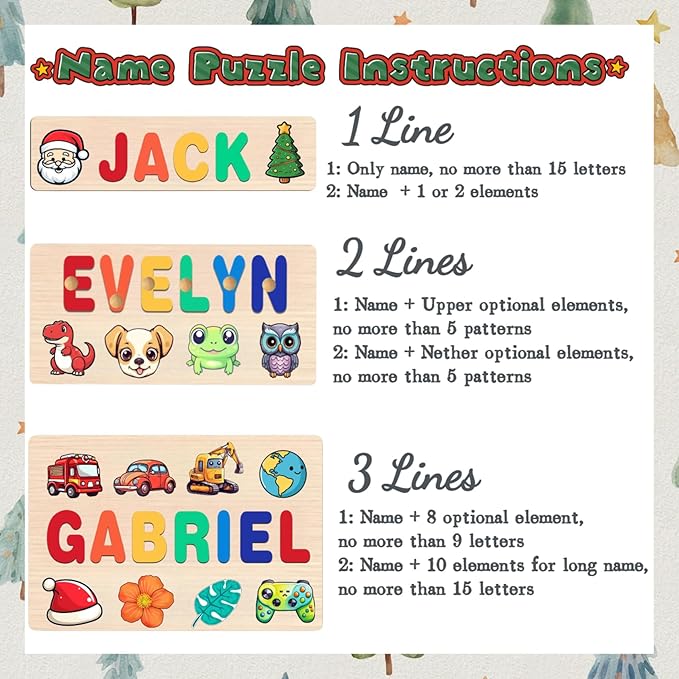 Custom Name Puzzle for Toddlers 1-3,Montessori Toys,1st Birthday Gifts for Toddlers Boys Girls, Personalized Name Puzzle for Kids,Toys for Ages 1-2