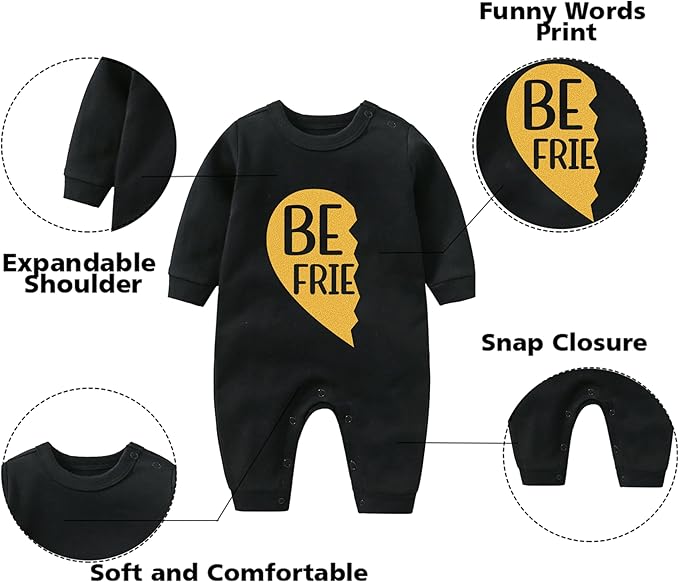 YSCULBUTOL Baby Twins Bodysuit Born Together Friends Forever Newborn Clothes Unisex Twin Outfits With Hat