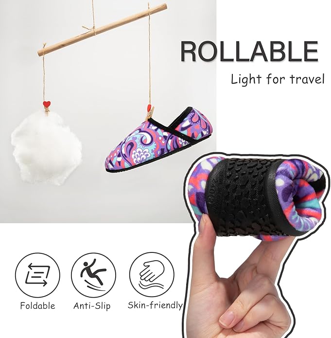 ATHMILE House Slippers for Women Men Indoor Barefoot Slippers Socks Furry Slip on House Shoes Cozy Comfy for Home Bedroom Travel Yoga