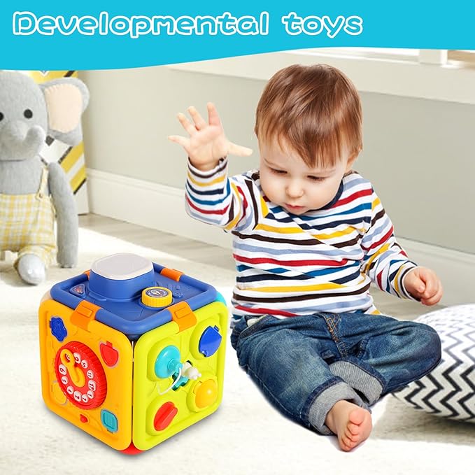 Montessori Toys for 1 2 Year Old Boy and Girl - Busy Board for 1 Year Old,Early Development Educational Activity Board for Toddlers 2-4