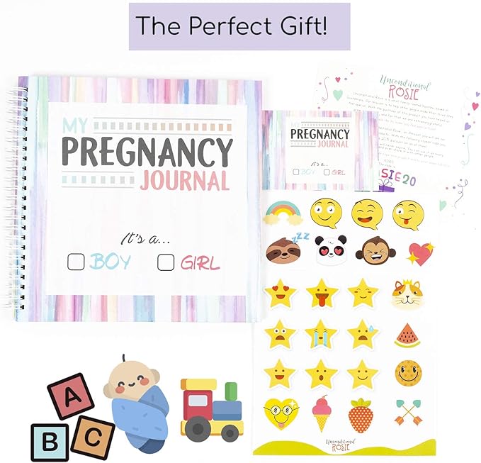 My Belly Book | Pregnancy Journal and Baby Memory Book with Stickers | Baby's Scrapbook and Photo Album | Pregnancy Journals for First Time Moms | Pregnancy Journal Memory Book