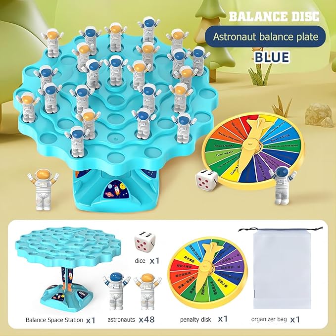 Astronaut Balance Game,Balance Board Game,Two-Player Balanced Tree Board Game, Montessori Astronaut Balance Tree Educational Toys, Children Desktop Gift for Boys Girls
