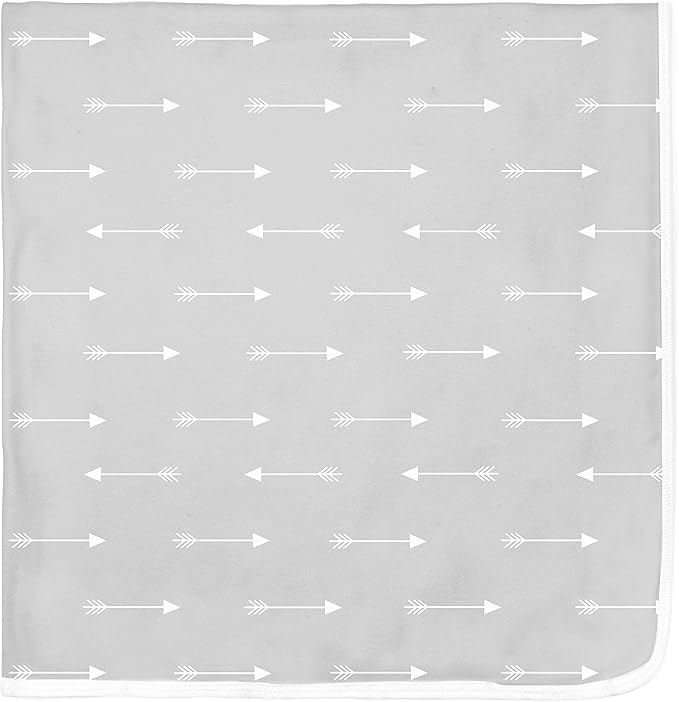 Baby Blankets – Soft Pure Cotton Blankets – 6 Pack of Breathable Swaddle Blankets – Unisex Baby Swaddle Blanket for Boys and Girls in Grey & White Designs – Multi Use Blankey – 30 x 30 inches