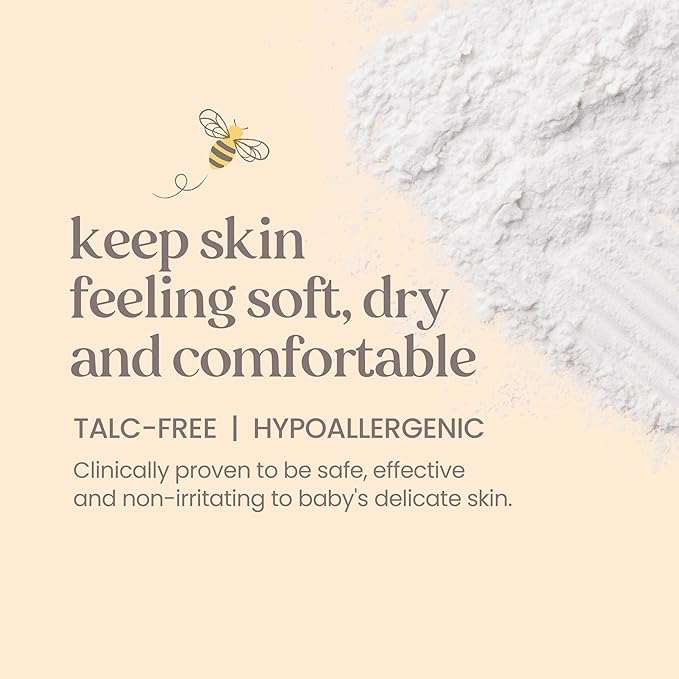 Burt's Bees Baby Dusting Powder, Talc Free and Hypoallergenic for Safe and Gentle Comfort, 100% Natural Origin, Pediatrician Tested, 7.5 Oz (Pack of 2)