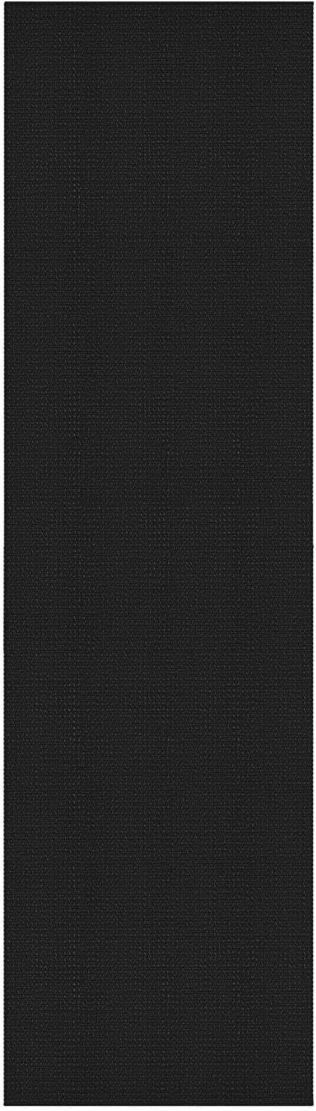 KOZYFLY Extra Long Runners for Hallways 3x18 ft Washable Kitchen Runner Non Slip Rubber Backed Hallway Rug Cotton Entryway Runner Rug Floor Carpet for Indoor Hall, Kitchen, Stair, Black/Dark Grey