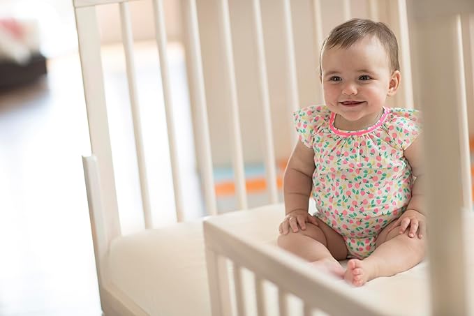 Naturepedic Organic Crib Mattress Sheet - Crib Fitted Sheet for Standard Crib Mattress - Soft and Breathable Cotton Crib Sheet - Ivory - 52"x28"