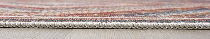 Keen Home Design 2x7 Rug - Machine Washable Runner Rug with Non-Slip Backing, Ideal for Hallway, Entryway, Kitchen, Laundry Room - Vintage, Easy Clean, Durable, Low Pile Rug - (2'6" x 7')