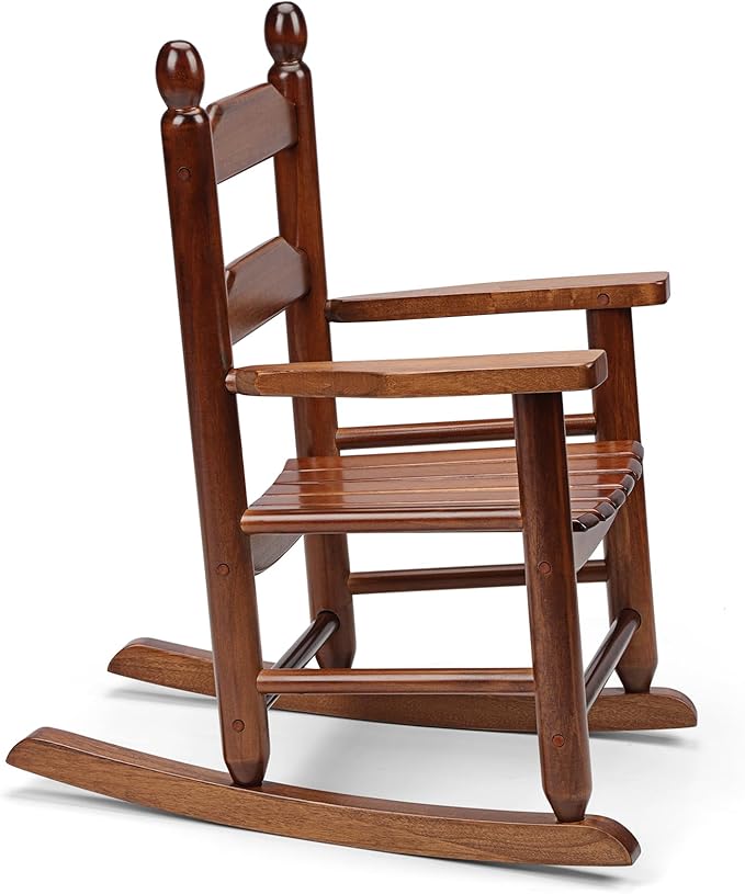 Child's Wood Porch Rocker - Perfect for Indoor or Outdoor All Weather Porch Rocker for Garden,Lawn,Balcony,Backyard and Patio Porch Rocker Use - Suitable for 3-7 Years Old(Natural)