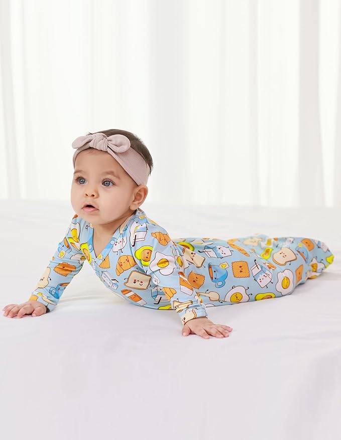 Baby Nightgowns Sleeper Gown Newborn Long Sleeve Pajama Gowns Unisex Viscose from Bamboo Infant Sleepwear