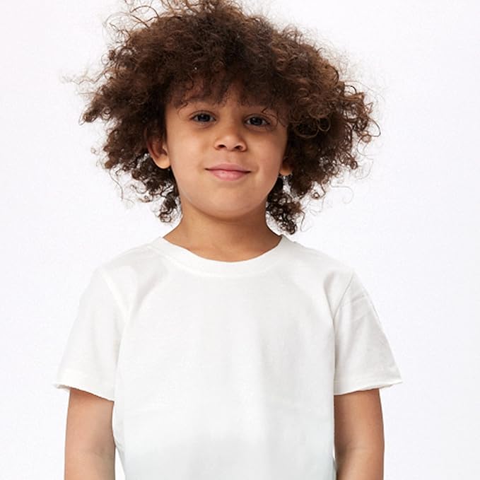HonestBaby 10-Pack Short Sleeve T-shirts 100% Organic Cotton Baby, Toddler, Little Kids, Boys, Girls, Unisex