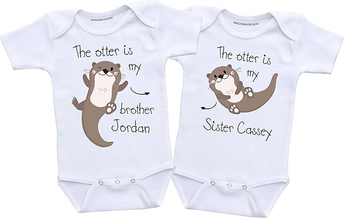 Custom Twin matching outfits boy girl twins gifts