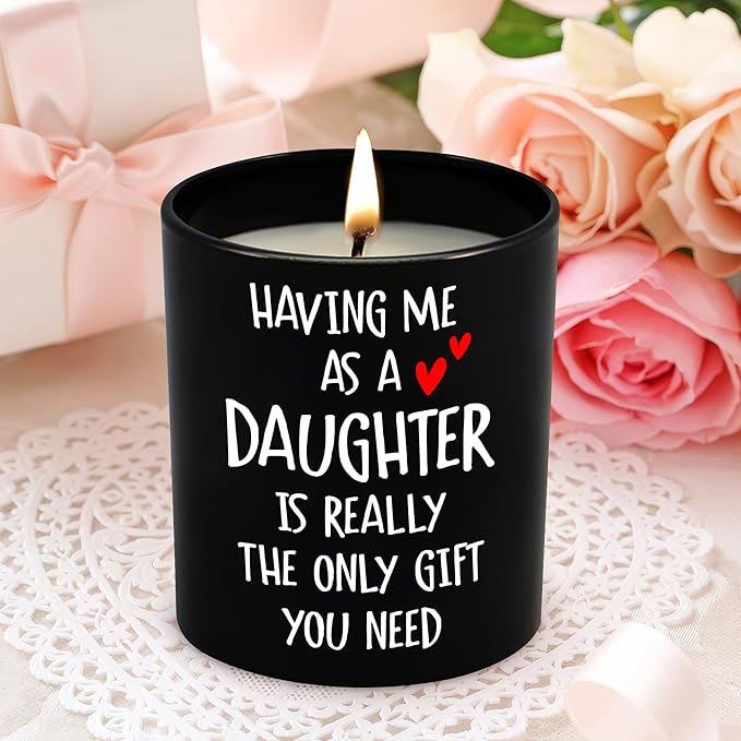 Mom Gifts for Women - Long Lasting Vanilla Lavender Scented Candle 10 oz - Mothers Day Mom Birthday Gifts from Daughter, Mother Daughter Gift Ideas, Funny Mama Gift for Women