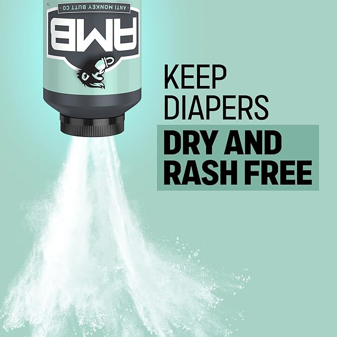 Anti Monkey Butt Baby Powder with Calamine - Talc-Free Diaper Rash & Anti-Chafing Relief - Cornstarch Formula for Itch & Moisture Protection - Hypoallergenic - 8 oz - Pack of 2