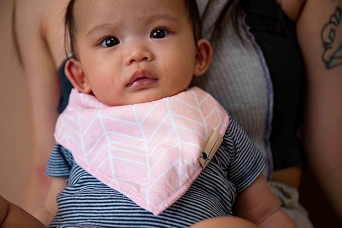 Blue Wren Magnetic Bandana Drool Bibs 5-pack - Magnetic Closure Baby Bibs - Safe, Easy, Chic Teething Bib