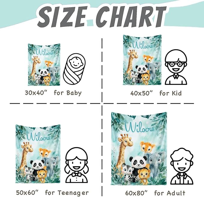 Ship Next Day, Personalized Baby Blanket for Boys Girls - Printed in USA, Custom Baby Blanket with Name Super Soft Plush Flannel, Easter Christmas Brithday Gifts for Baby Shower Kids Toddlers Newborn
