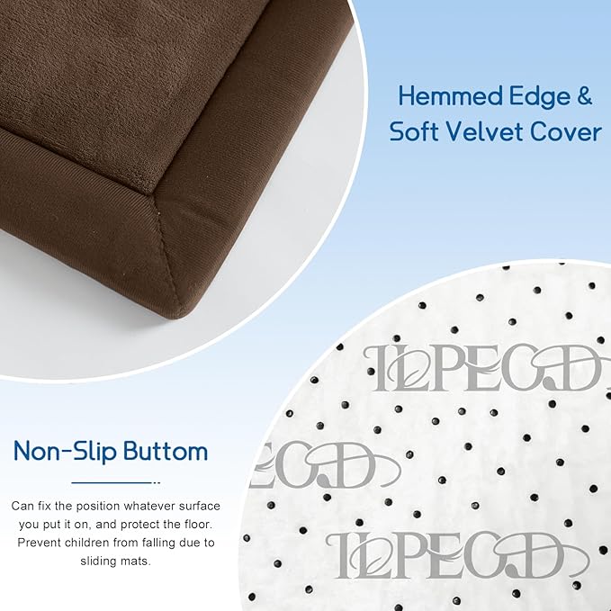 Baby Play Mat 1.2" Thick Memory Foam Nursery Rug Area Rug, 4β11β X 3β28β Yoga Mat Playmat Crawling Mat for Baby,Toddlers,Infants,Kids,Floor Mat Tatami Mat for Living Room with Non-Slip(Coffee)