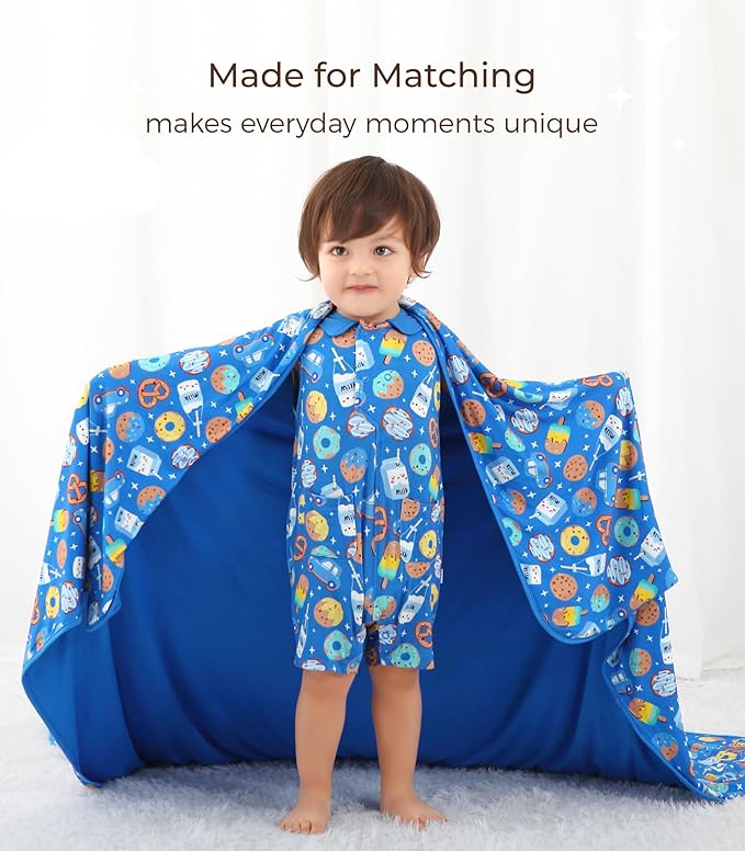 Premium Baby Blanket, Stretchy Quilt for Kid, Soft Crib Bedding for Newborn Baby and Toddler, Nursery Blanket for Boys and Girls, Viscose Made from Bamboo, 50'' x 50'' Cookies
