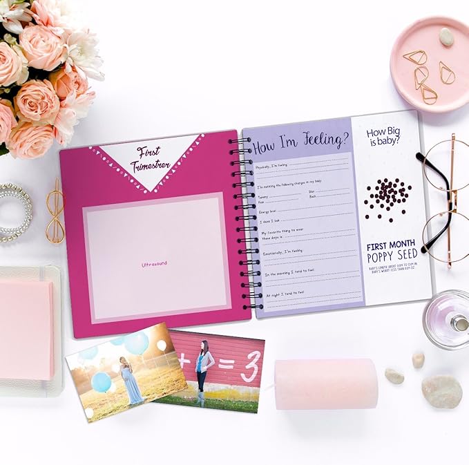 My Belly Book | Pregnancy Journal Memory Book with Stickers | Baby's Scrapbook and Photo Album | Pregnancy Must Haves for First Time Moms | Picture and Milestone Books for Toddlers (New Version)
